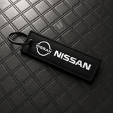NISSAN PATROL BLACK KEYCHAIN WITH METAL KEY RING