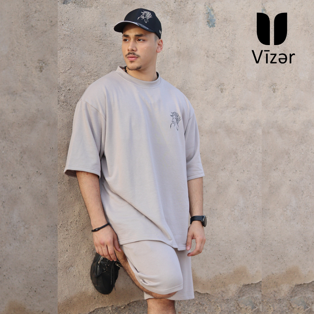 Falcon Oversized T-shirt & Short Set _Brown