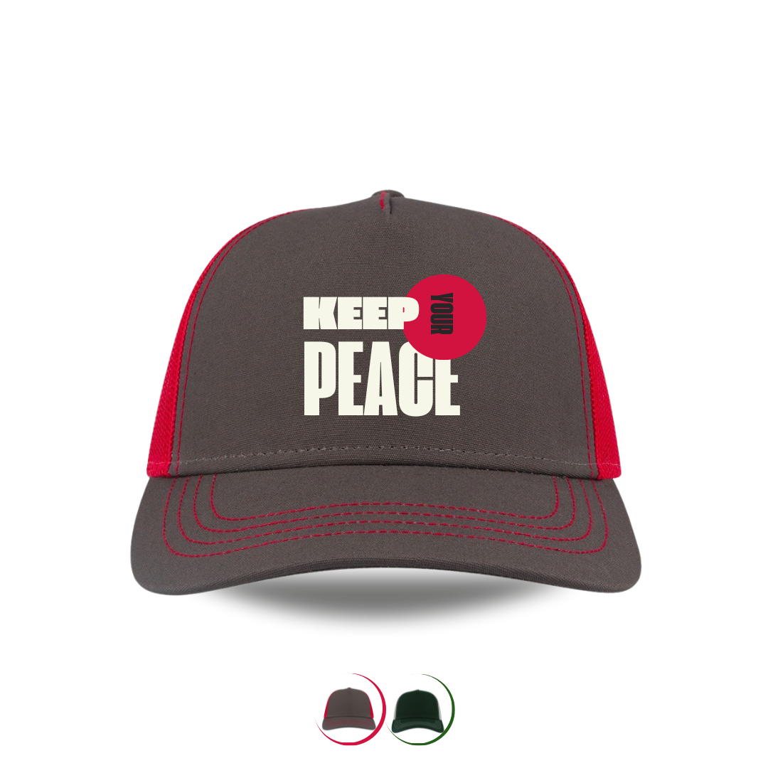 Keep UR Peace Cap Colors Navy-Burgundy