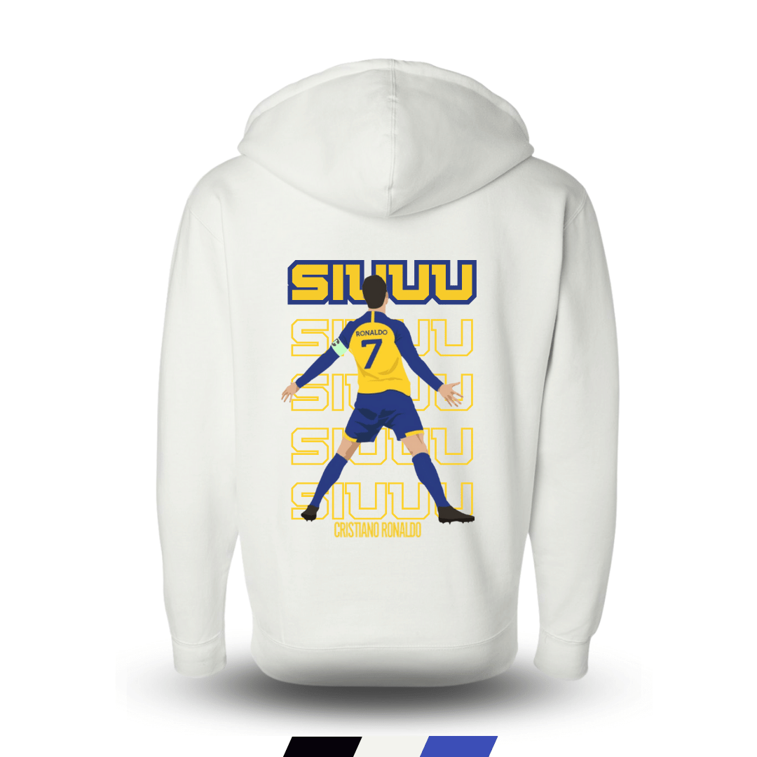 SIUUU CR7 Ronaldo Hoodie Jacket 1-pc Only (Kids 12-Years White)