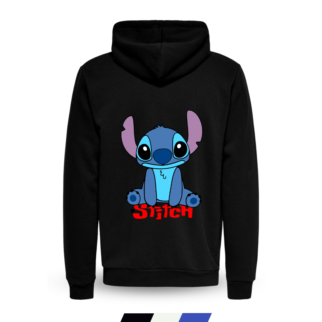 Stitch Hoodie Jacket. Colors Black