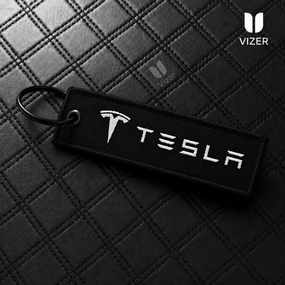 Tesla KEYCHAIN WITH METAL KEY RING