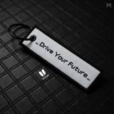 JETOUR WHITE KEYCHAIN WITH METAL KEY RING