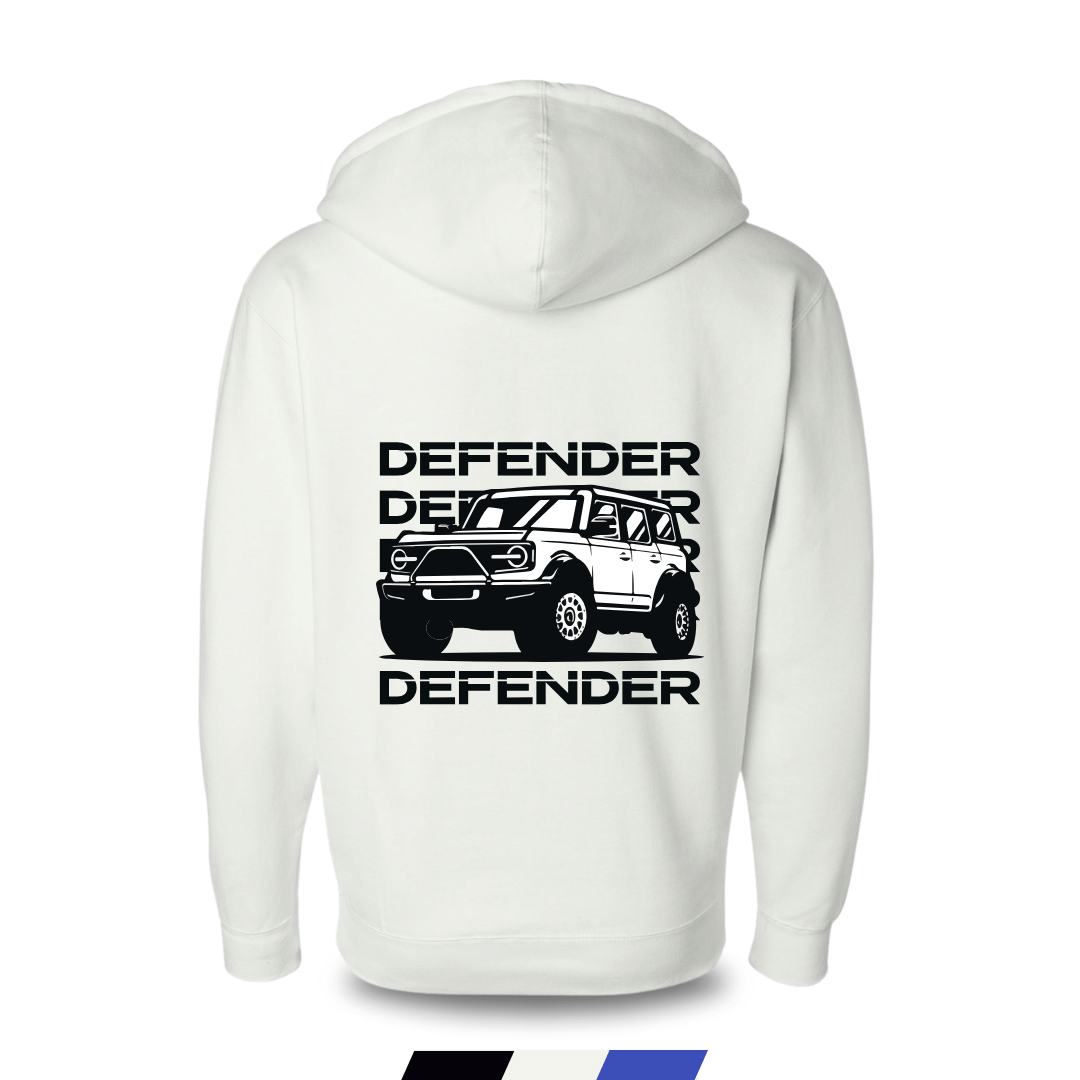 Defender Hoodie Jacket. Colors White