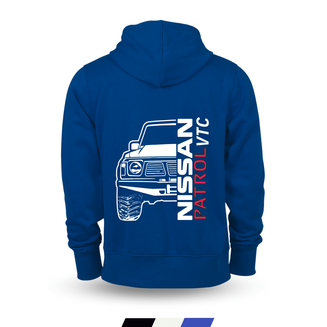 Nissan Patrol Hoodie Jacket. Colors Royal Blue