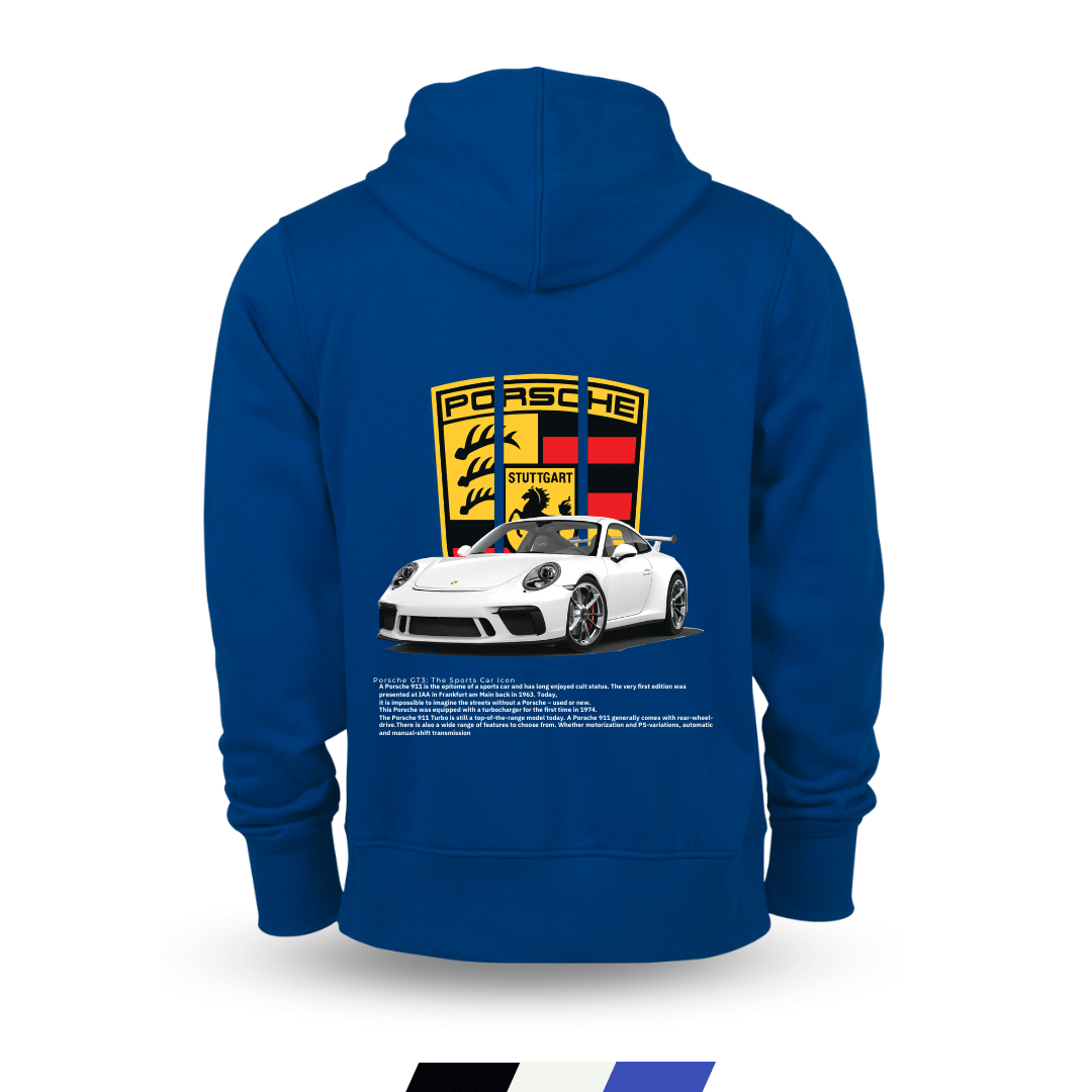 Porsche Hoodie Jacket 1-pc Only (Adults Small S-Royal Blue)