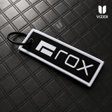 ROX BLACK KEYCHAIN WITH METAL KEY RING