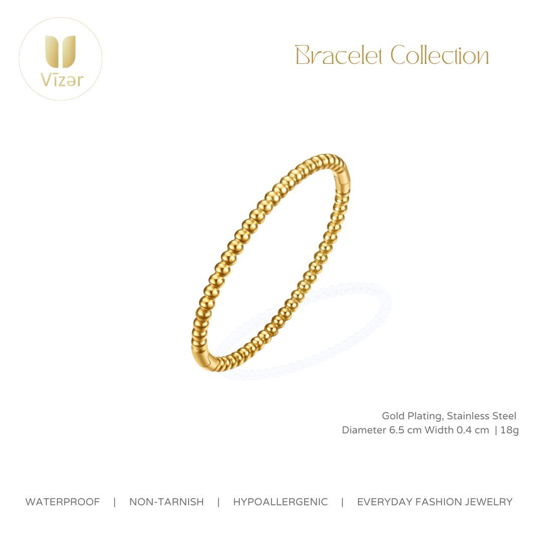 18K GOLD PLATED STAINLESS STEEL BRACELET, INTENSITY