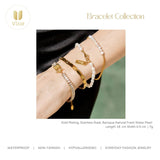 18K GOLD PLATED STAINLESS STEEL BRACELET, INTENSITY