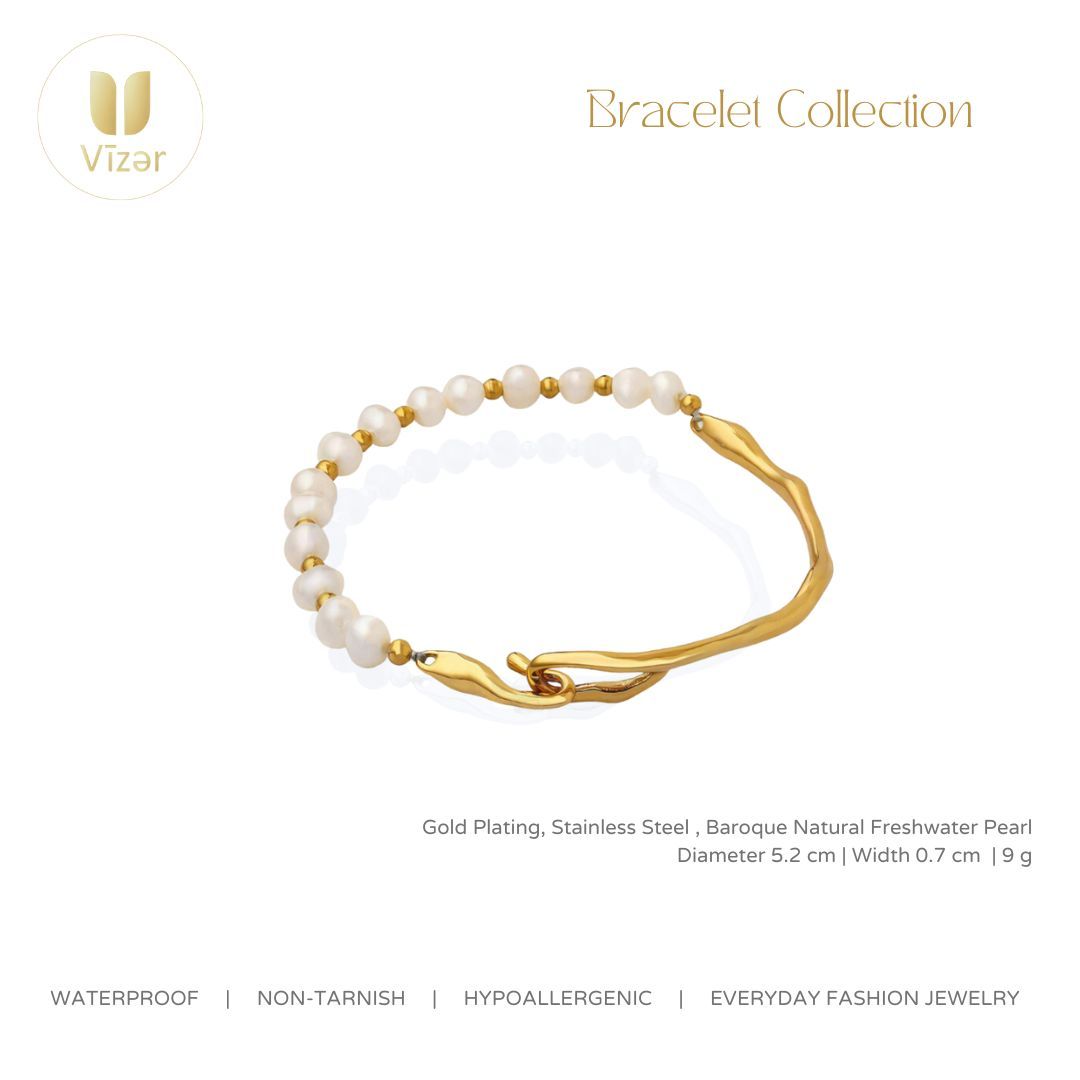 18K GOLD PLATED STAINLESS STEEL BRACELET, INTENSITY