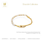 18K GOLD PLATED STAINLESS STEEL BRACELET, INTENSITY