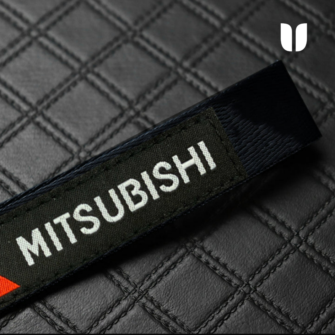 Mitsubishi BLACK KEYCHAIN WITH METAL KEY RING