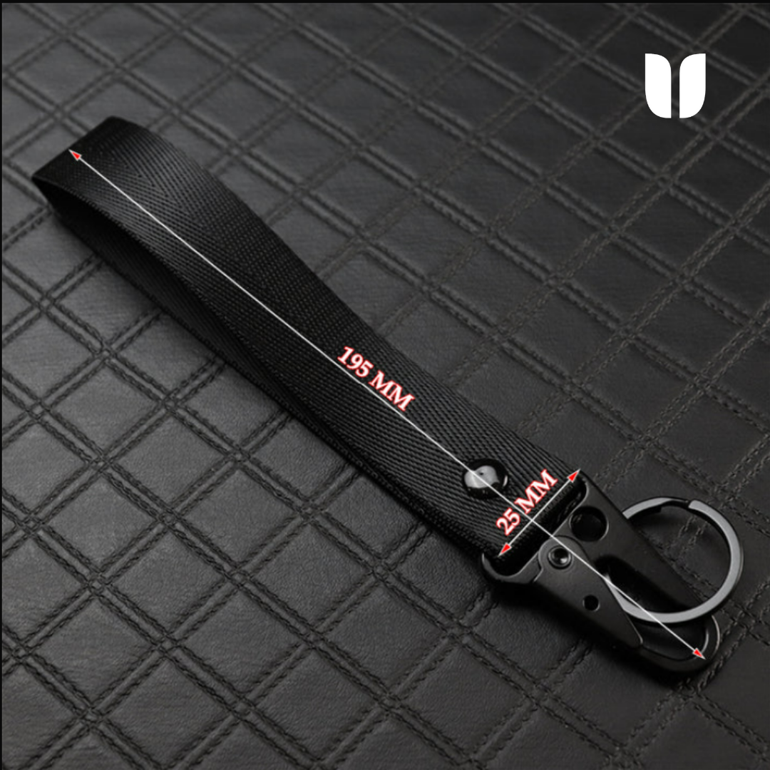 YAMAHA BLACK KEYCHAIN WITH METAL KEY RING