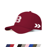 Number 8 Quick Dry Baseball Cap Laser Cut Mesh Ball Cap Curved