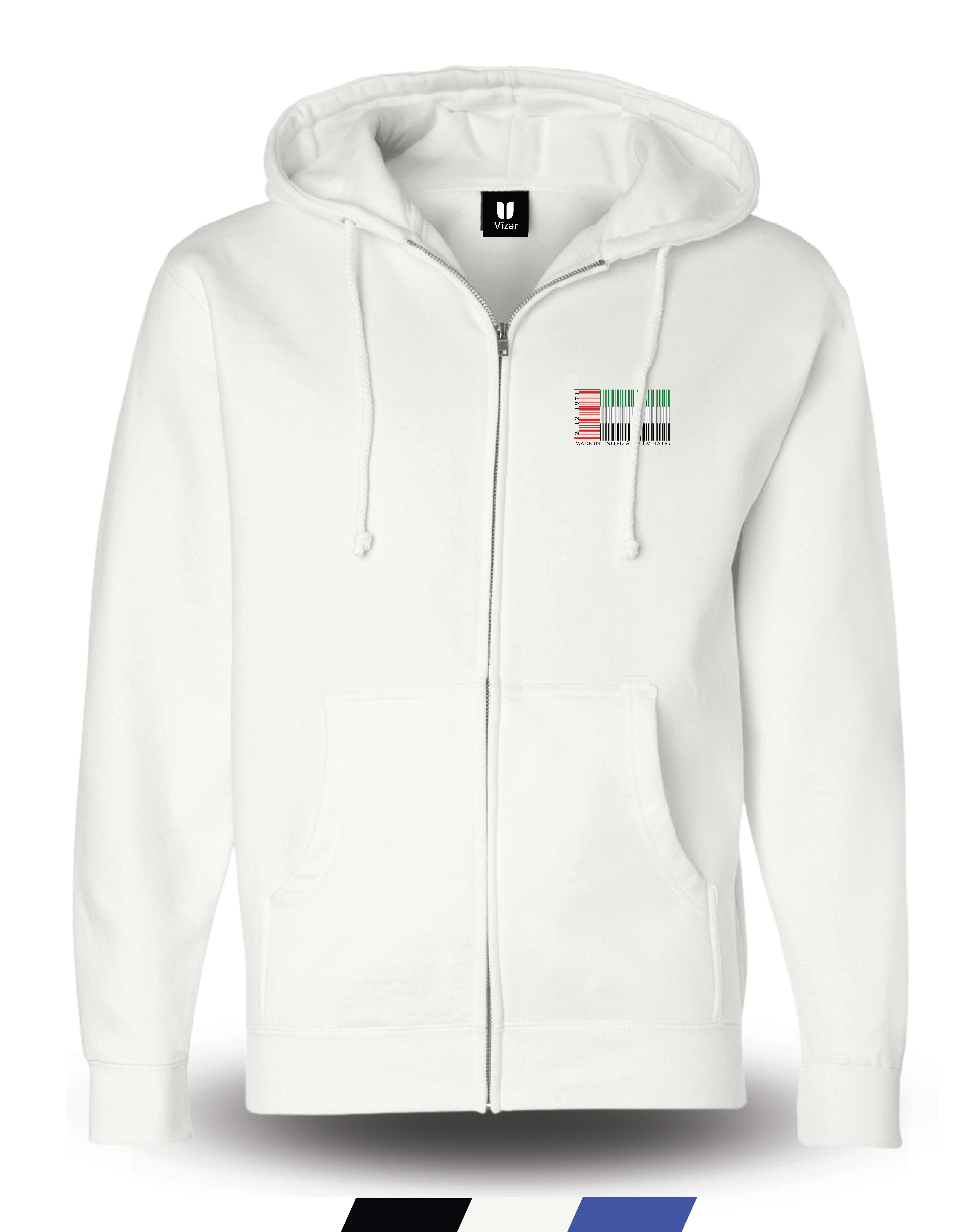 UAE Flag QR Code 1971 Jackets ZIpper – vizer Store