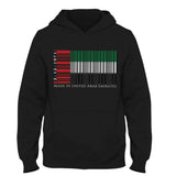 Hoodie UAE (Flag QR Code 1971) 1-pc Only (Kids 4-Years Black)