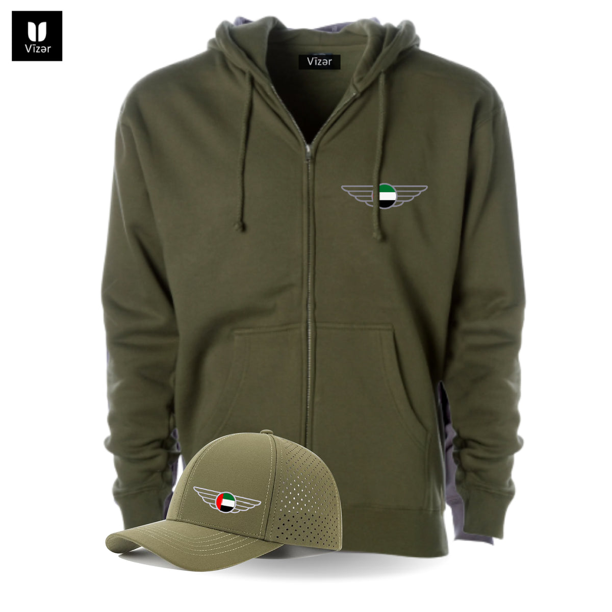 Marshal Hoodie Jacket  + Cap _ Olive