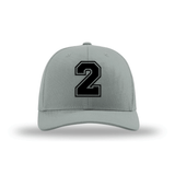 Number 2 Hard Trucker Unisex Cap Black One Size (Gray)