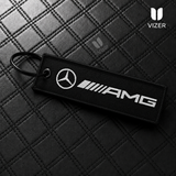 AMG BLACK KEYCHAIN WITH METAL KEY RING
