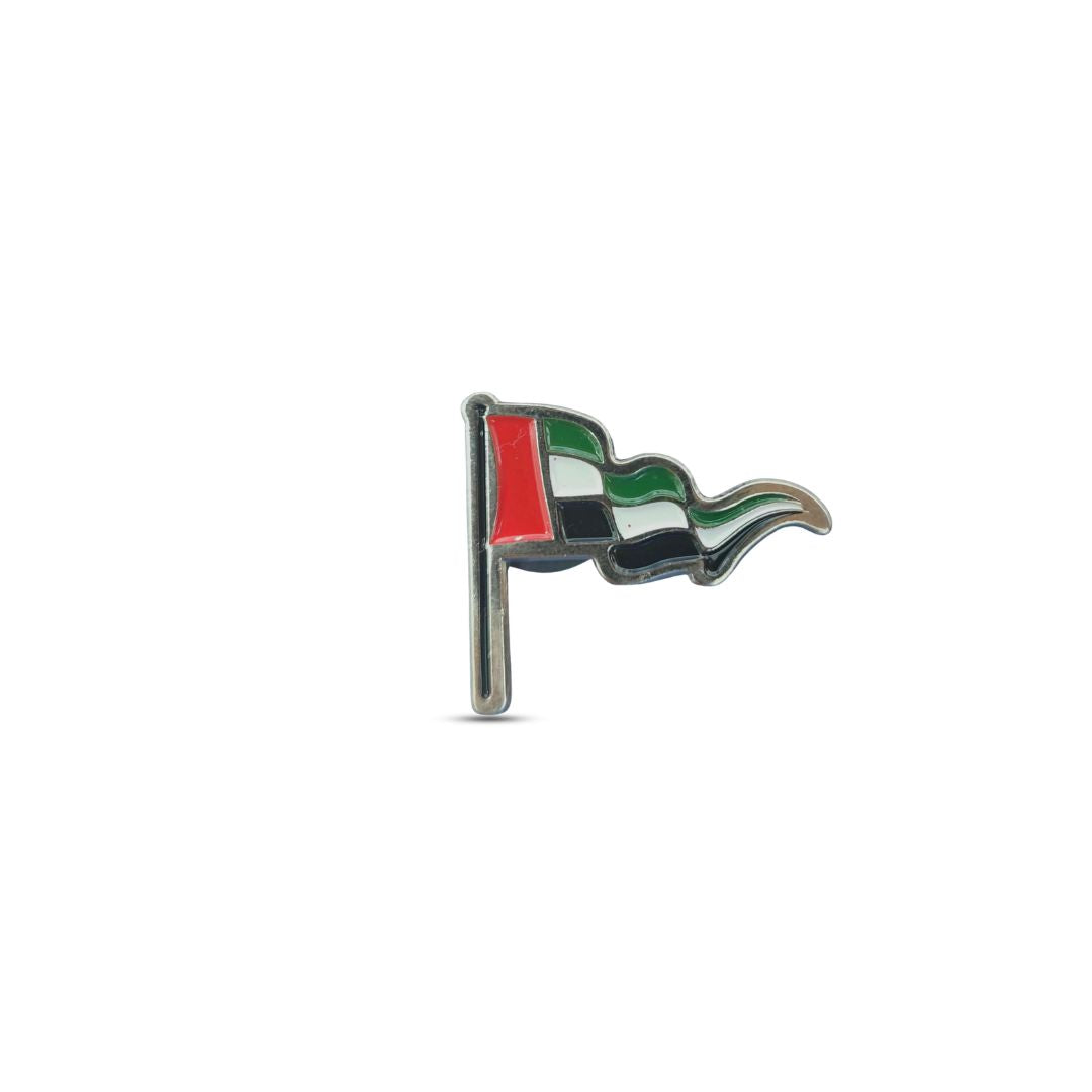 UAE Flag PIN Silver  Metal _ magnetic