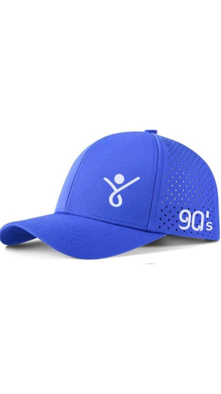 RUN 90s' Quick Dry Baseball Cap Laser Cut Mesh Ball Cap Curved